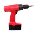 Red cordless screwdriver