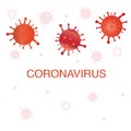 Red coronavirus sign covid 19 background