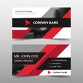 Red corporate business card, name card template ,horizontal simple clean layout design template , Business banner template Royalty Free Stock Photo