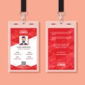 Red Corporate ID Card Design Template