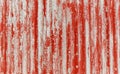 Red weathered corrugated iron background