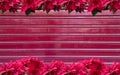 Red corrugated iron background