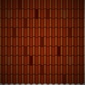 Red corrugated tile element of roof. Seamless Royalty Free Stock Photo