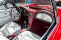 1966 Red Corvette interior The 2018 Grand Prix week-end event Royalty Free Stock Photo