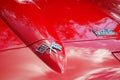 Red corvette stingray hood