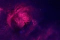 Red cosmic nebula, deep space. Elements of this image were furnished by NASA Royalty Free Stock Photo