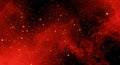 Red cosmic nebula particles abstract galaxy space background Royalty Free Stock Photo