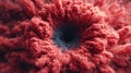 Red Cosmic Vortex Surrounded by Exploding Clouds Royalty Free Stock Photo