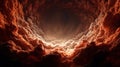 Red Cosmic Vortex Surrounded by Exploding Clouds Royalty Free Stock Photo