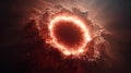 Red Cosmic Vortex Surrounded by Exploding Clouds Royalty Free Stock Photo