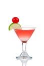 Red Cosmopolitan martini cocktail with vodka Royalty Free Stock Photo