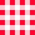 Red country style gingham seamless pattern