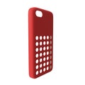 Red cover smartphone on white. 3d illustration Royalty Free Stock Photo