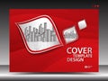 Red cover template for advertising, industry, Real Estate, home, Billboard, presentation, brochure flyer, annual report cover