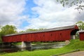 Red covered bridge Royalty Free Stock Photo