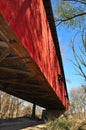 Red covered bridge Royalty Free Stock Photo