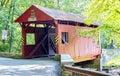 Red Covered Bridge Royalty Free Stock Photo