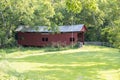 Red Covered Bridge Royalty Free Stock Photo