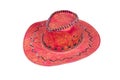 Red cowboy hat isolated Royalty Free Stock Photo