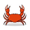 Red crab illustration Royalty Free Stock Photo