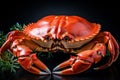 Red crab in its natural environment. Royalty Free Stock Photo