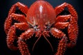 Red crab in its natural environment. Royalty Free Stock Photo