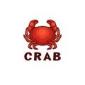 Red Crab Logo sea food clipart