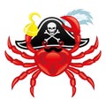 Red crab pirate. Royalty Free Stock Photo