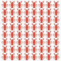 Red Crabs Design Pattern Texture Wallart