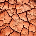 Red Cracked Earth Texture Dry Soil Arid Land Royalty Free Stock Photo