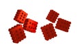 Red Cracker biscuit icon isolated on transparent background. Sweet cookie.