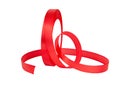 Red craft tape circle decorative for gifts isolated on the white background