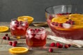 Red Cranberry Holiday Punch Royalty Free Stock Photo