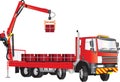 Red Crane Truck