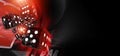 Red Craps Dices Casino Banner Royalty Free Stock Photo