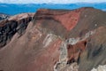 The Red Crater an iconic volcanic landscape in Tongariro national park, World Heritage Sites of New Zealand. Royalty Free Stock Photo