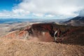 Red Crater at Tongariro Alpine Crossing track, New Zealand Royalty Free Stock Photo