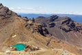 Red crater. Tongariro alpine track. North Island, New zealand Royalty Free Stock Photo