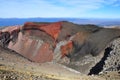 Red Crater on top of Tongariro Volcano at Tongariro Alpine Crossing, Tongariro National Park, North Island, New Zealand Royalty Free Stock Photo