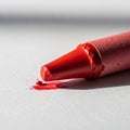 Lighting creates subtle shadows, emphasizing the crayon\'s vivid color Royalty Free Stock Photo