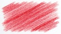 Red crayon wax drawing shading a rectangle area on white paper creating a vibrant, textured background for artistic projects and Royalty Free Stock Photo