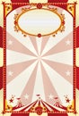 Red and cream poster with a big top Royalty Free Stock Photo