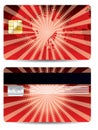 Red credit card design Royalty Free Stock Photo