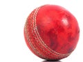 Red cricket ball Royalty Free Stock Photo