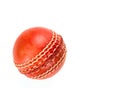 Red cricket ball, isolated Royalty Free Stock Photo