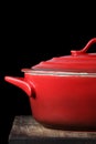 Red Crock Pot Royalty Free Stock Photo