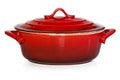 Red Crock Pot Royalty Free Stock Photo