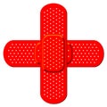 Red cross bandaid Royalty Free Stock Photo