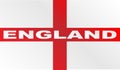 Red Cross Flag of England With Text Royalty Free Stock Photo