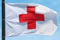 Red cross flag Royalty Free Stock Photo